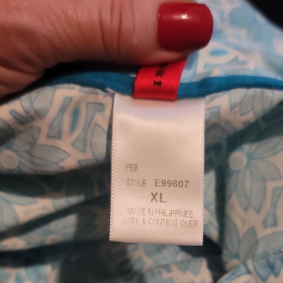 Josie blouse Blue Boxy 3/4 Sleeve Notched Collar Blouse - Picture 11 of 11